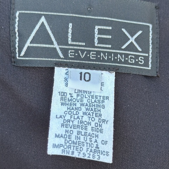 Alex Evenings black and silver maxi gown, size 10 - Picture 6 of 7